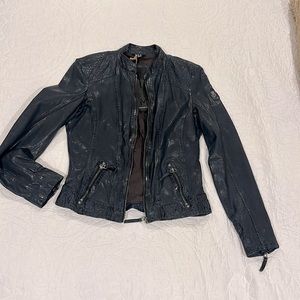 Mauritius leather Military Style Leather Jacket. Brand New with tags.